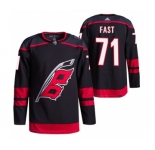 Men's Carolina Hurricanes #71 Jesper Fast Black Stitched Jersey