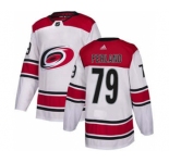 Men's Carolina Hurricanes #79 Michael Ferland White Road Stitched Hockey Jersey