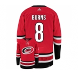 Men's Carolina Hurricanes #8 Brent Burns Red Stitched Jersey