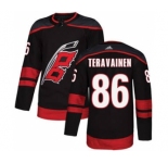 Men's Carolina Hurricanes #86 Teuvo Teravainen Black Alternate Stitched Hockey Jersey