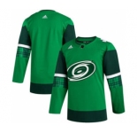 Men's Carolina Hurricanes Blank 2020 St. Patrick's Day Stitched Hockey Jersey Green