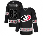 Men's Hurricanes #6 Joel Edmundson Black 1917-2017 100th Anniversary Stitched Hockey Jersey (10)