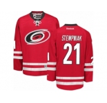Men's Reebok Carolina Hurricanes #21 Lee Stempniak Authentic Red Home NHL Jersey