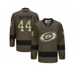 Men's Reebok Carolina Hurricanes #44 Julien Gauthier Authentic Green Salute to Service NHL Jersey