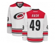 Men's Reebok Carolina Hurricanes #49 Victor Rask Authentic White Away NHL Jersey
