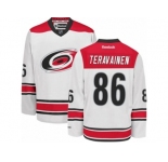 Men's Reebok Carolina Hurricanes #86 Teuvo Teravainen Authentic White Away NHL Jersey