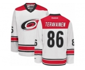 Men's Reebok Carolina Hurricanes #86 Teuvo Teravainen Authentic White Away NHL Jersey