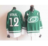 nhl jerseys carolina hurricanes #12 staal green