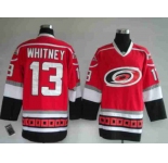 nhl jerseys carolina hurricanes whitney 13# red