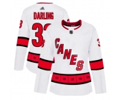 Carolina Hurricanes #33 Scott Darling White Road Authentic Women's Stitched Hockey Jersey