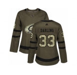 Women Adidas Carolina Hurricanes #33 Scott Darling Green Salute to Service Stitched NHL Jersey