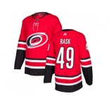 Youth Adidas Carolina Hurricanes #49 Victor Rask Red Home Authentic Stitched NHL Jerse