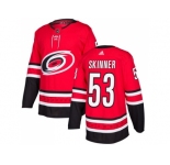Youth Adidas Carolina Hurricanes #53 Jeff Skinner Red Home Authentic Stitched NHL Jersey