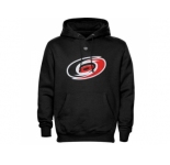 Carolina Hurricanes Black Old Time Hockey Big Logo with Crest Pullover Hoodie