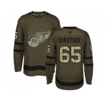 Adidas Detroit Red Wings #65 Danny DeKeyser Green Salute to Service Stitched NHL Jersey