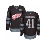 Detroit Red Wings #41 Luke Glendening Black 1917-2017 100th Anniversary Stitched NHL Jersey