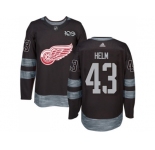 Detroit Red Wings #43 Darren Helm Black 1917-2017 100th Anniversary Stitched NHL Jersey