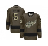 Detroit Red Wings #5 Nicklas Lidstrom Green Salute to Service Stitched NHL Jersey