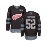 Detroit Red Wings #52 Jonathan Ericsson Black 1917-2017 100th Anniversary Stitched NHL Jersey