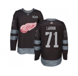Detroit Red Wings #71 Dylan Larkin Black 1917-2017 100th Anniversary Stitched NHL Jersey