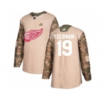 Men Adidas Detroit Red Wings #19 Steve Yzerman Camo Authentic 2017 Veterans Day Stitched NHL Jersey