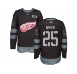 Men Adidas Detroit Red Wings #25 Mike Green Black 1917-2017 100th Anniversary Stitched NHL Jersey