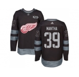 Men Adidas Detroit Red Wings #39 Anthony Mantha Black 1917-2017 100th Anniversary Stitched NHL Jersey