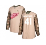 Men Adidas Detroit Red Wings #41 Luke Glendening Camo Authentic 2017 Veterans Day Stitched NHL Jersey