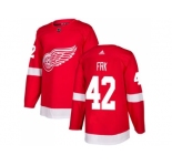Men Adidas Detroit Red Wings #42 Martin Frk Red Home Authentic Stitched NHL Jersey