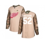 Men Adidas Detroit Red Wings #52 Jonathan Ericsson Camo Authentic 2017 Veterans Day Stitched NHL Jersey