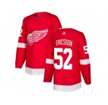 Men Adidas Detroit Red Wings #52 Jonathan Ericsson Red Home Authentic Stitched NHL Jersey