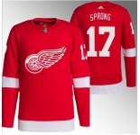 Men Detroit Red Wings #17 Daniel Sprong Red Stitched Jersey