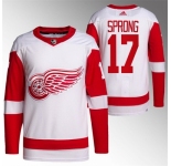 Men Detroit Red Wings #17 Daniel Sprong White Stitched Jersey