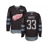 Men's Adidas Detroit Red Wings #33 Kris Draper Authentic Black 1917-2017 100th Anniversary NHL Jersey
