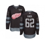 Men's Adidas Detroit Red Wings #62 Thomas Vanek Authentic Black 1917-2017 100th Anniversary NHL Jersey