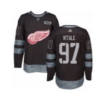 Men's Adidas Detroit Red Wings #97 Joe Vitale Authentic Black 1917-2017 100th Anniversary NHL Jersey