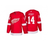 Men's Detroit Red Wings #14 Gustav Nyquist Red Home 2017-2018 adidas Hockey Stitched NHL Jersey