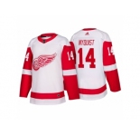 Men's Detroit Red Wings #14 Gustav Nyquist White 2017-2018 adidas Hockey Stitched NHL Jersey