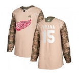 Men's Detroit Red Wings #15 Jakub Vrana Adidas Authentic Veterans Day Stitched Hockey Camo Jersey