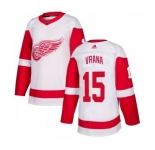 Men's Detroit Red Wings #15 Jakub Vrana Adidas Authentic White Jersey