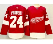 Men's Detroit Red Wings #24 Bob Probert Red 2024-25 Stitched Jersey