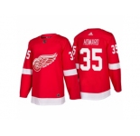 Men's Detroit Red Wings #35 Jimmy Howard Red Home 2017-2018 adidas Hockey Stitched NHL Jersey