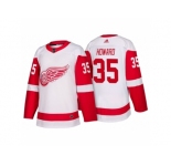 Men's Detroit Red Wings #35 Jimmy Howard White 2017-2018 adidas Hockey Stitched NHL Jersey