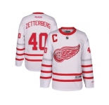 Men's Detroit Red Wings #40 Henrik Zetterberg White 2017 Centennial Classic Stitched NHL Jersey