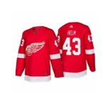 Men's Detroit Red Wings #43 Darren Helm Red Home 2017-2018 adidas Hockey Stitched NHL Jersey