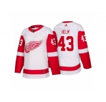 Men's Detroit Red Wings #43 Darren Helm White 2017-2018 adidas Hockey Stitched NHL Jersey