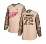 Men's Detroit Red Wings #72 Andreas Athanasiou Black 1917-2017 100th Anniversary Stitched Hockey Jersey