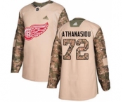 Men's Detroit Red Wings #72 Andreas Athanasiou Black 1917-2017 100th Anniversary Stitched Hockey Jersey