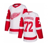 Men's Detroit Red Wings #72 Andreas Athanasiou White Road Stitched Hockey Jersey