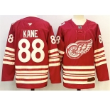 Men's Detroit Red Wings #88 Patrick Kane Red 2025-26 Centennial Premium Stitched Hockey Jersey